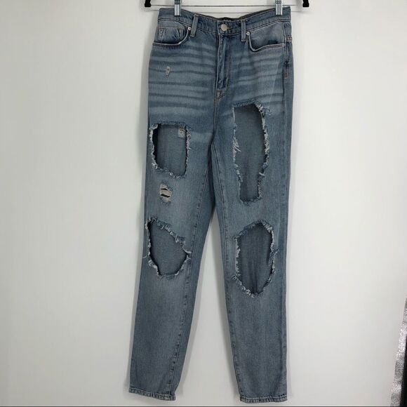 BDG Urban Outfitters Mom High-Rise Destroyed Jeans Size Womens 26 - Picture 2 of 10